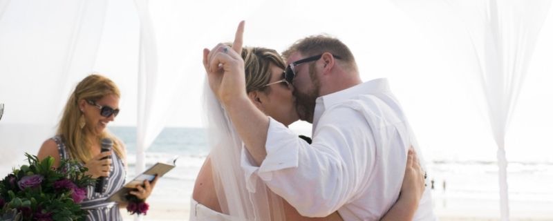 Intimate Wedding, Beach, Destination, Sunset, Mexico