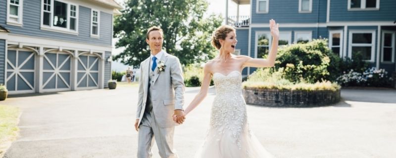 Elegant Farm Outdoor Wedding, Blue, peach, neautral florals, Wedding Design, Coordination, and floral