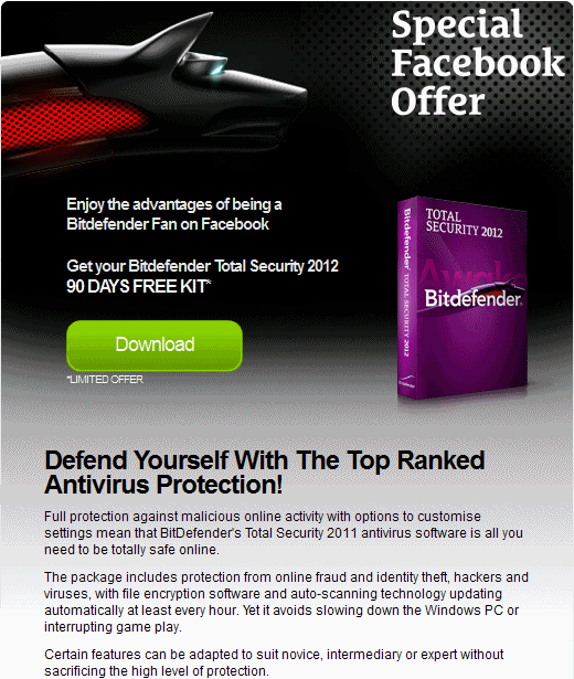 Key Bitdefender Total Security 2012 miễn phí 90 ngày