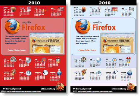 Lịch Firefox 2010