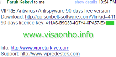 Key code bản quyền VIPRE Home Antivirus + Antispyware