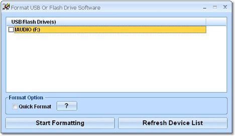 format usb or flash drive