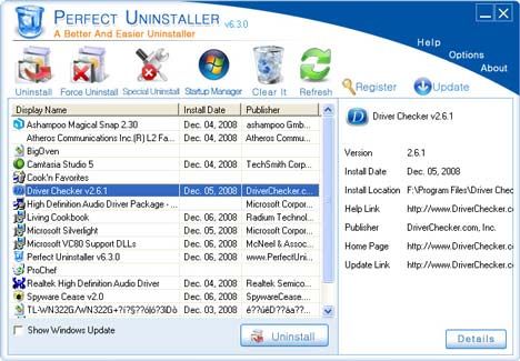     Perfect Uninstaller 6.3.3.9 30.09+serial