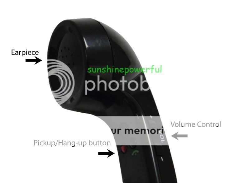Classical Black Telephone Style Handset for iPhone 4 3G  