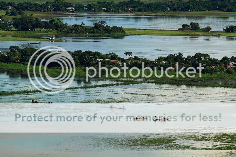 Flood plains of Bangladesh as seen from Meghalaya