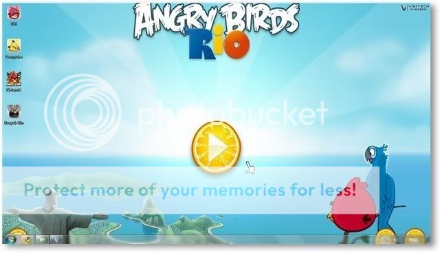 Download theme Angry Birds cho Windows 7