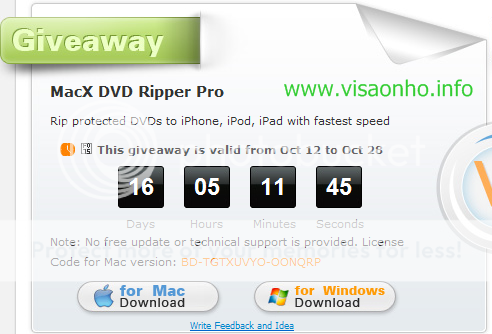 MacX DVD Ripper Pro với key bản quyền miễn phí