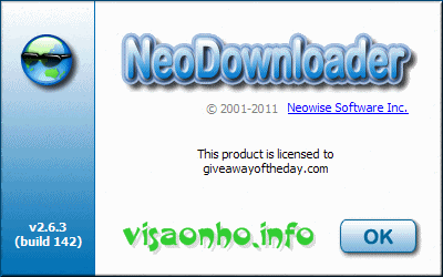 Bản quyền NeoDownloader v2.6.3 miễn phí
