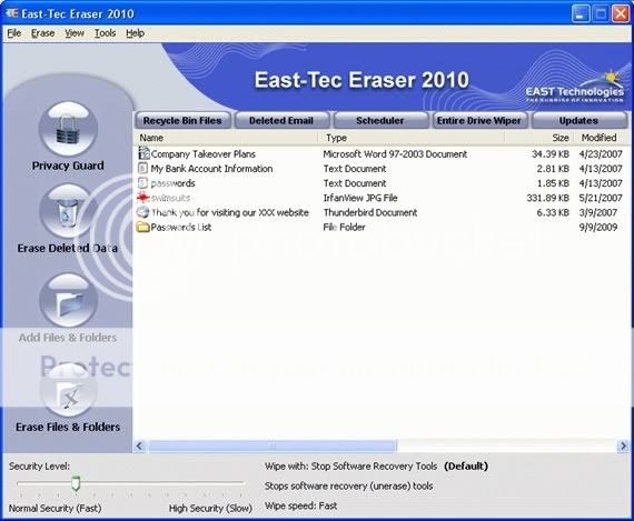 Download East-Tec Eraser 2010 với key bản quyền miễn phí 6 tháng