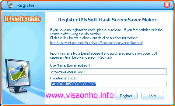 Key bản quyền iPixSoft Flash ScreenSaver Maker