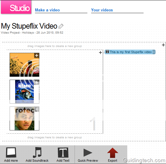Stupeflix: Công cụ tạo và biên tập video trực tuyến mạnh  mẽ
