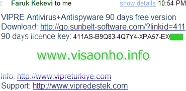 Key code bản quyền VIPRE Home Antivirus + Antispyware