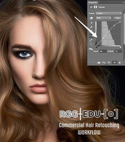 commercial hair retouching workflow