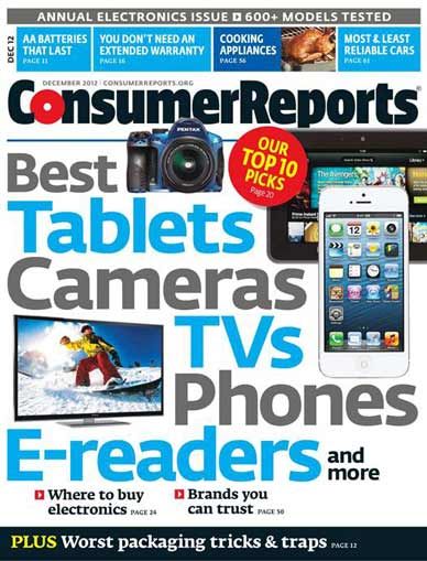 Consumer Reports December 2012