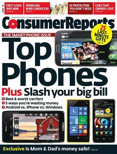 Consumer Reports January 2013