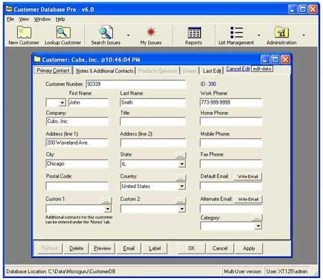 customer database pro
