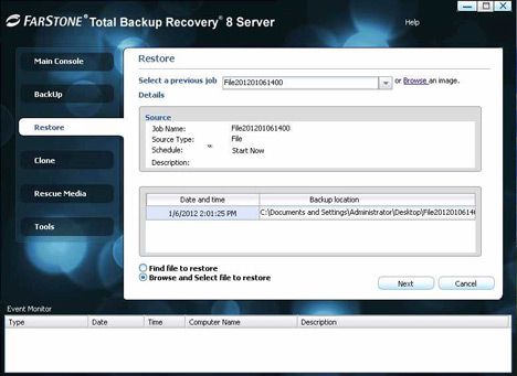 farstone total backup recovery server