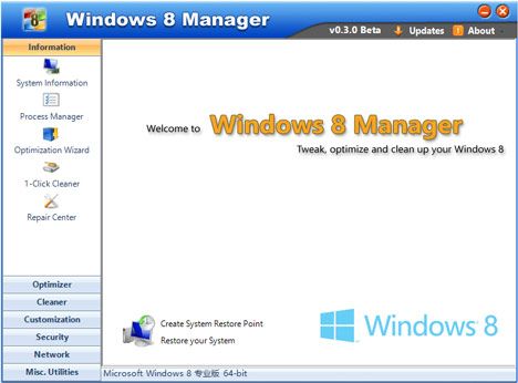 WINDOWS 8 MANAGER