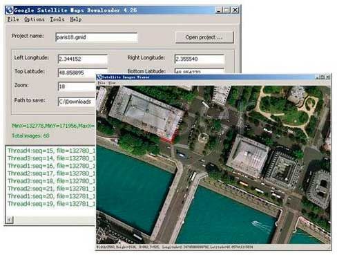 google satellite map downloader
