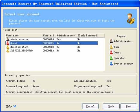 lazersoft recover my password
