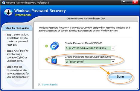 windows password reset and recovery disk