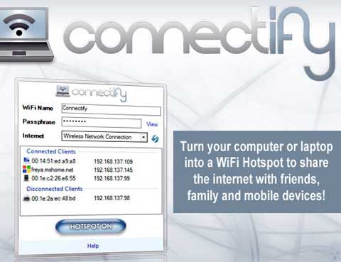 connectify and hotspot