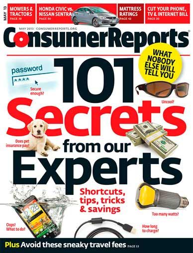 Consumer Reports May 2013