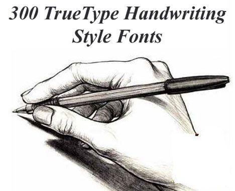 300 handwriting style fonts