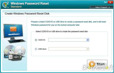 reset windows password standard