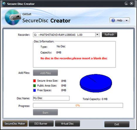 gilisoft secure disk creator